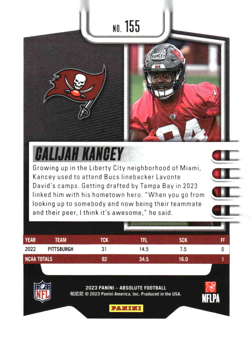 2023 Panini Absolute #155 Calijah Kancey Blue