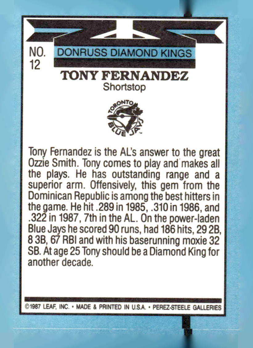 1986 Donruss #4 George Bell
