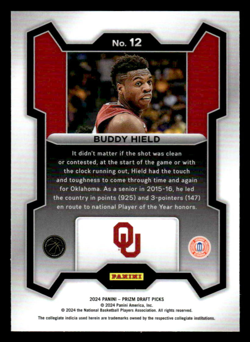 2024 Panini Prizm Draft Picks #12 Buddy Hield