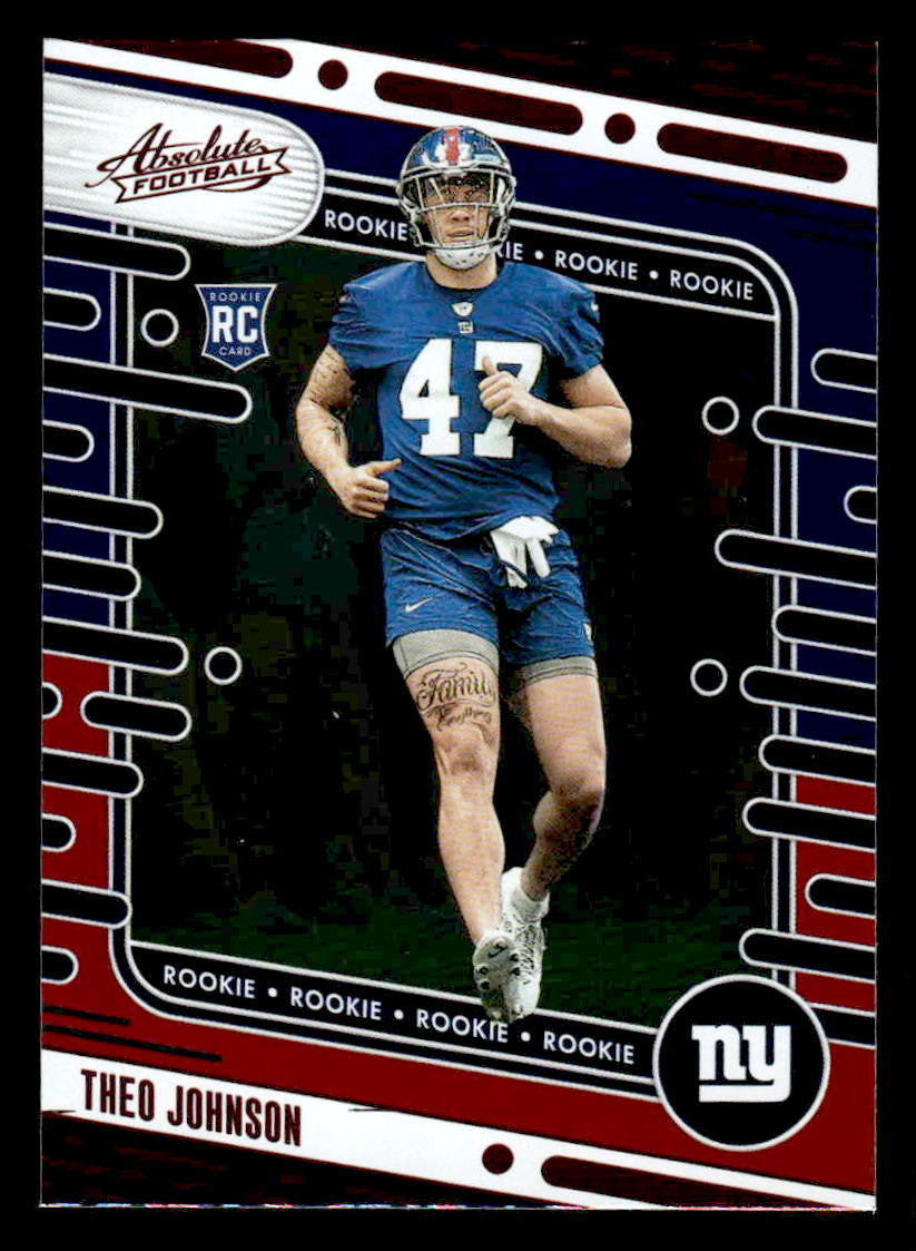 2024 Panini Absolute #179 Theo Johnson Red and Blue