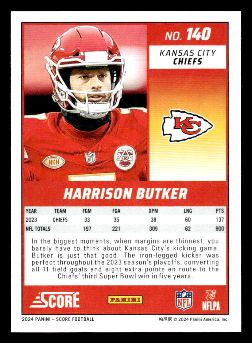 2024 Score #140 Harrison Butker