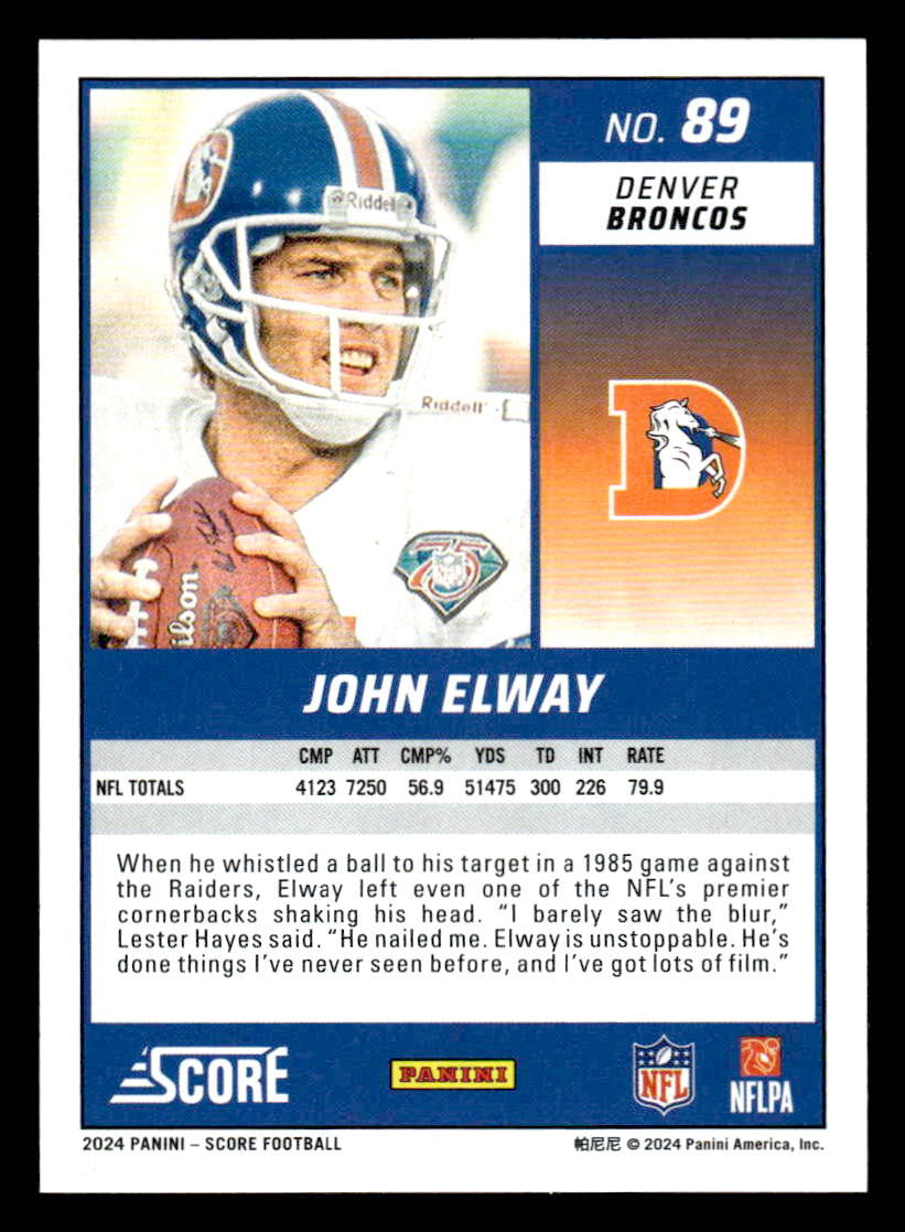 2024 Score #89 John Elway Scorecard