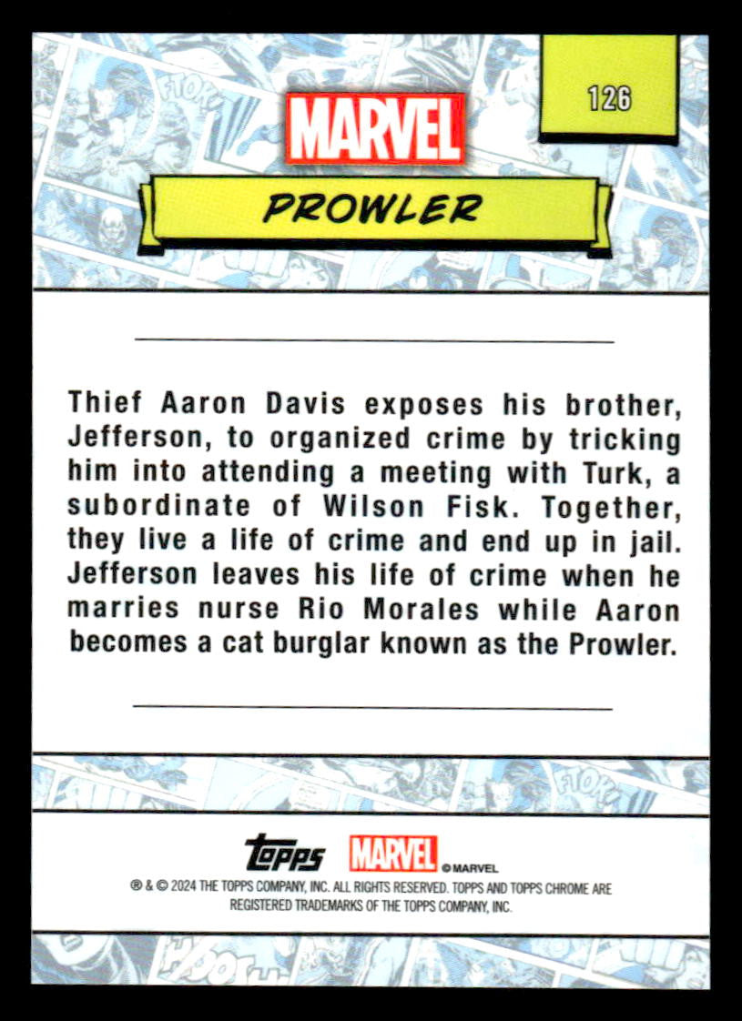 2024 Topps Chrome Marvel #126 Prowler