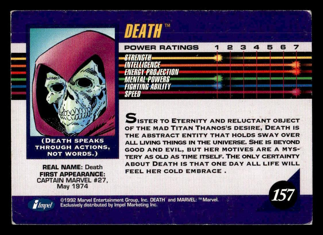 1992 Impel Marvel Universe #157 Death