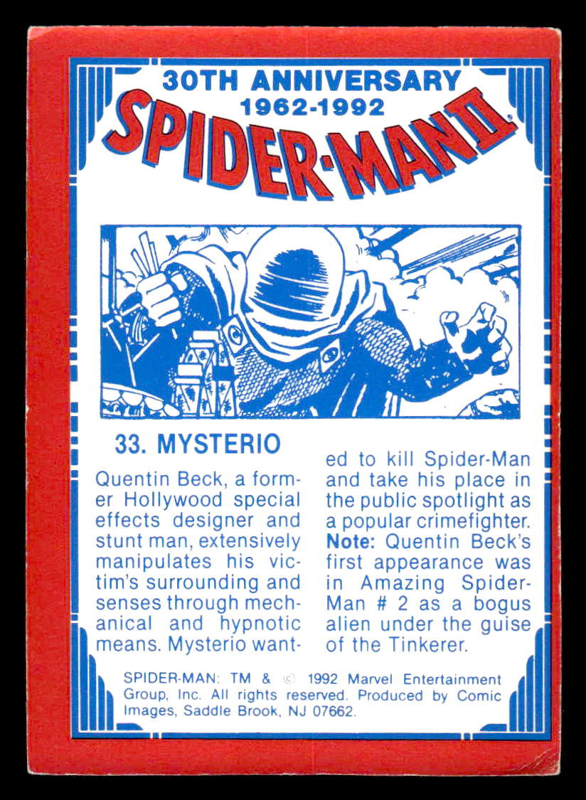 1992 Comic Images Spider-Man II: 30th Anniversary 1962-1992 #33 Mysterio