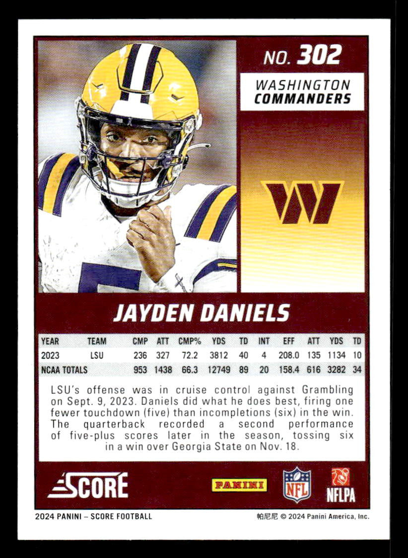 2024 Score #302 Jayden Daniels