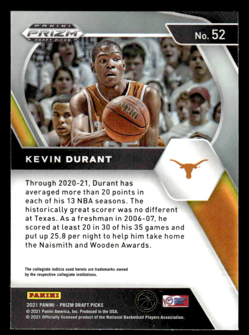 2021 Panini Prizm Draft Picks #52 Kevin Durant