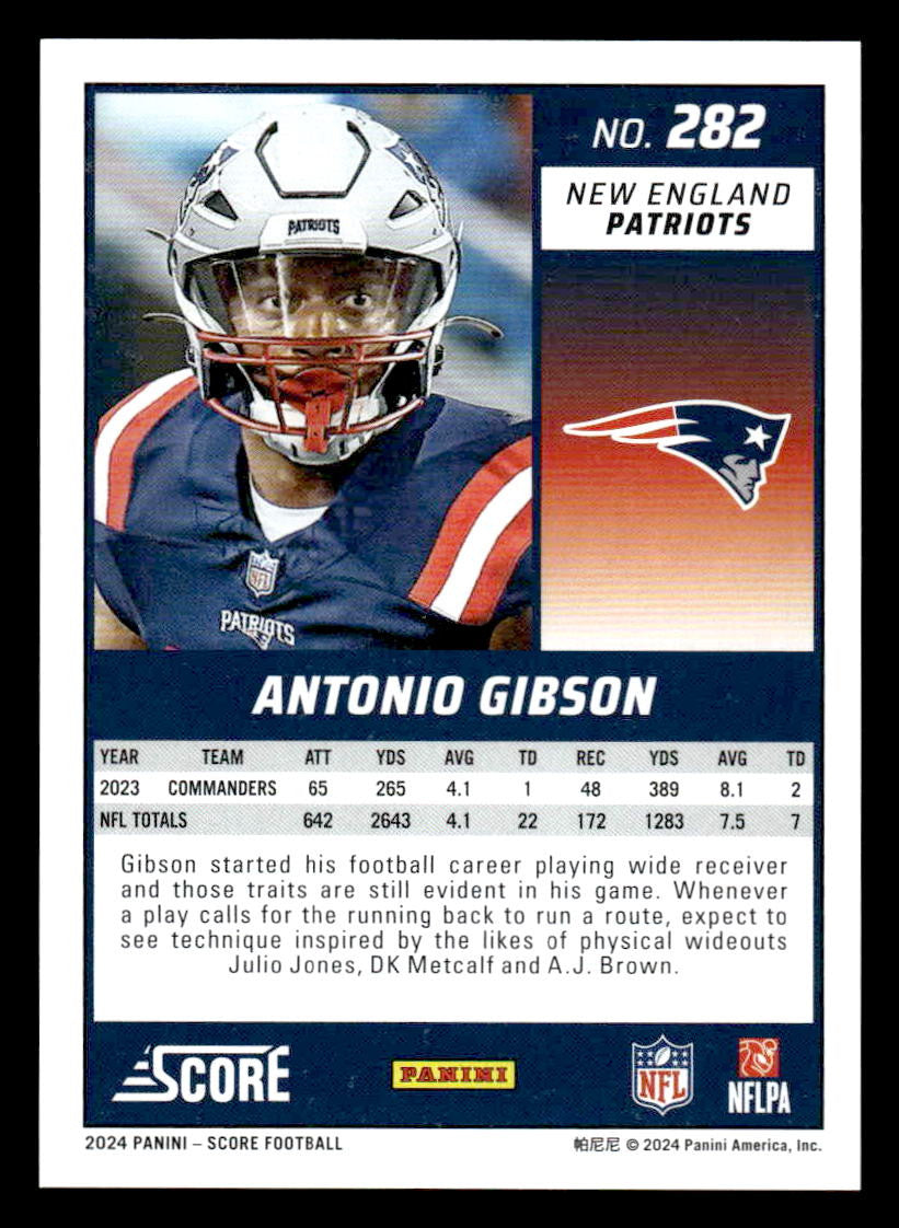 2024 Score #282 Antonio Gibson Showcase #/100