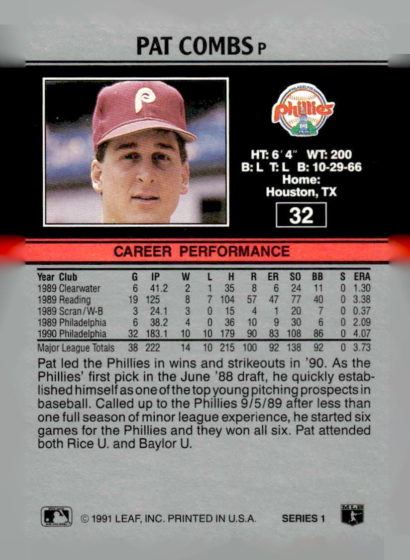 1991 Leaf #32 Pat Combs