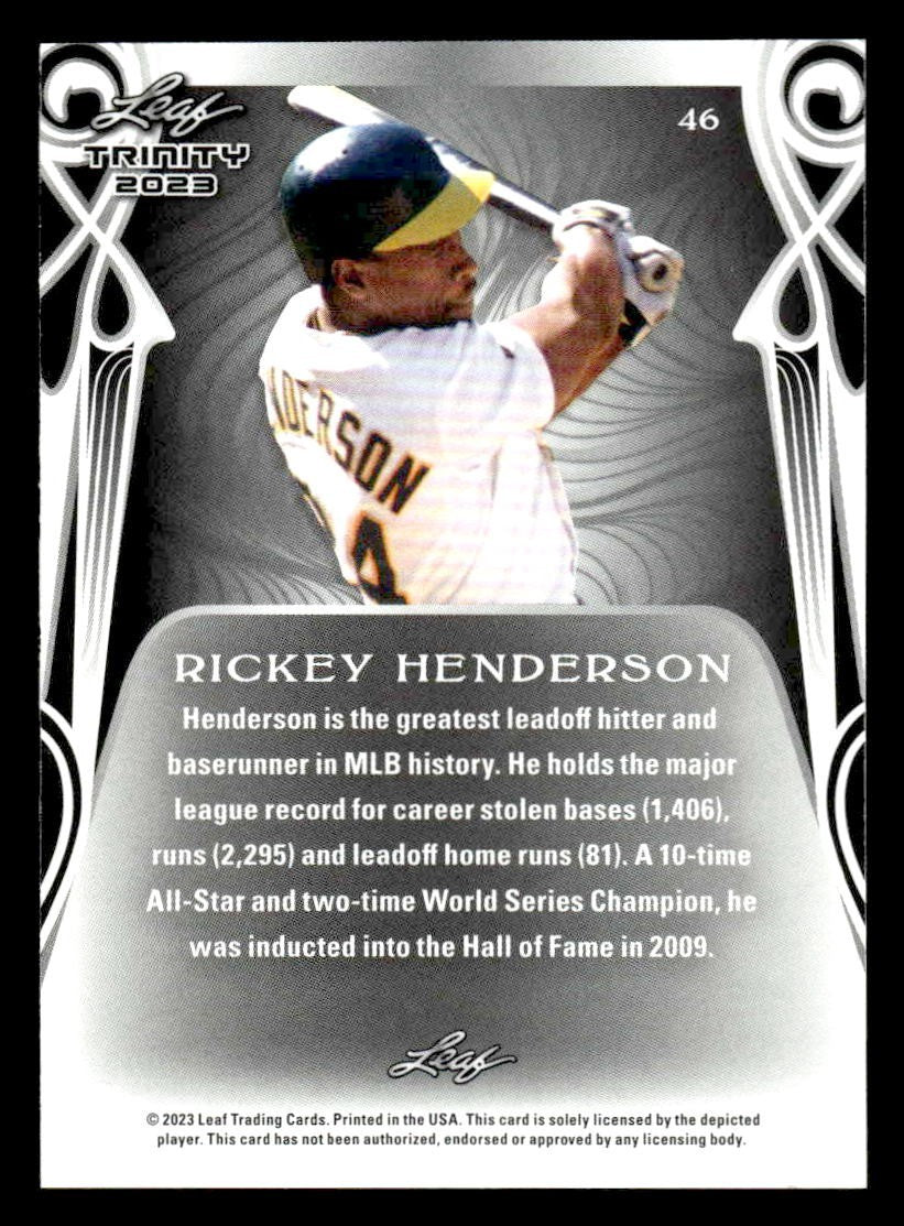 2023 Leaf Trinity #46 Rickey Henderson