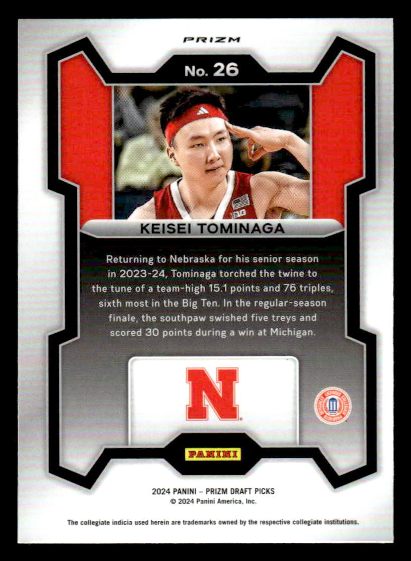 2024 Panini Prizm Draft Picks #26 Keisei Tominaga Prizms Purple Wave
