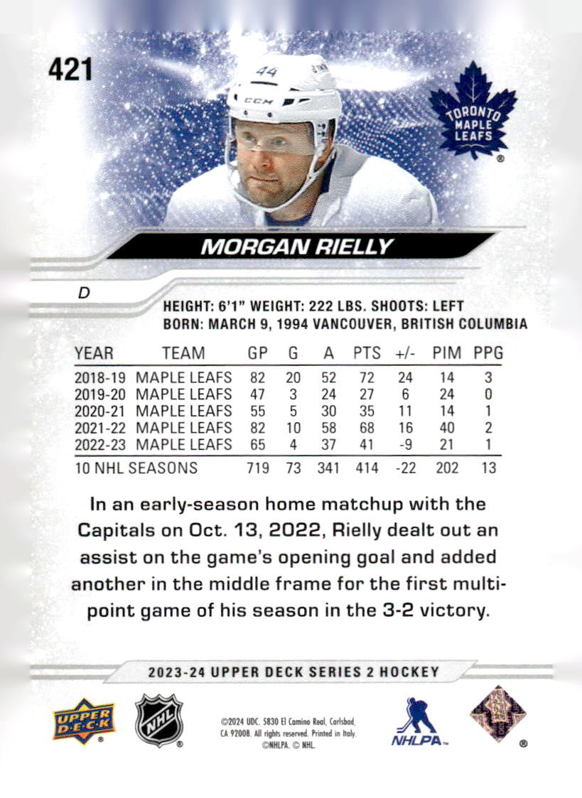2023-24 Upper Deck #421 Morgan Rielly