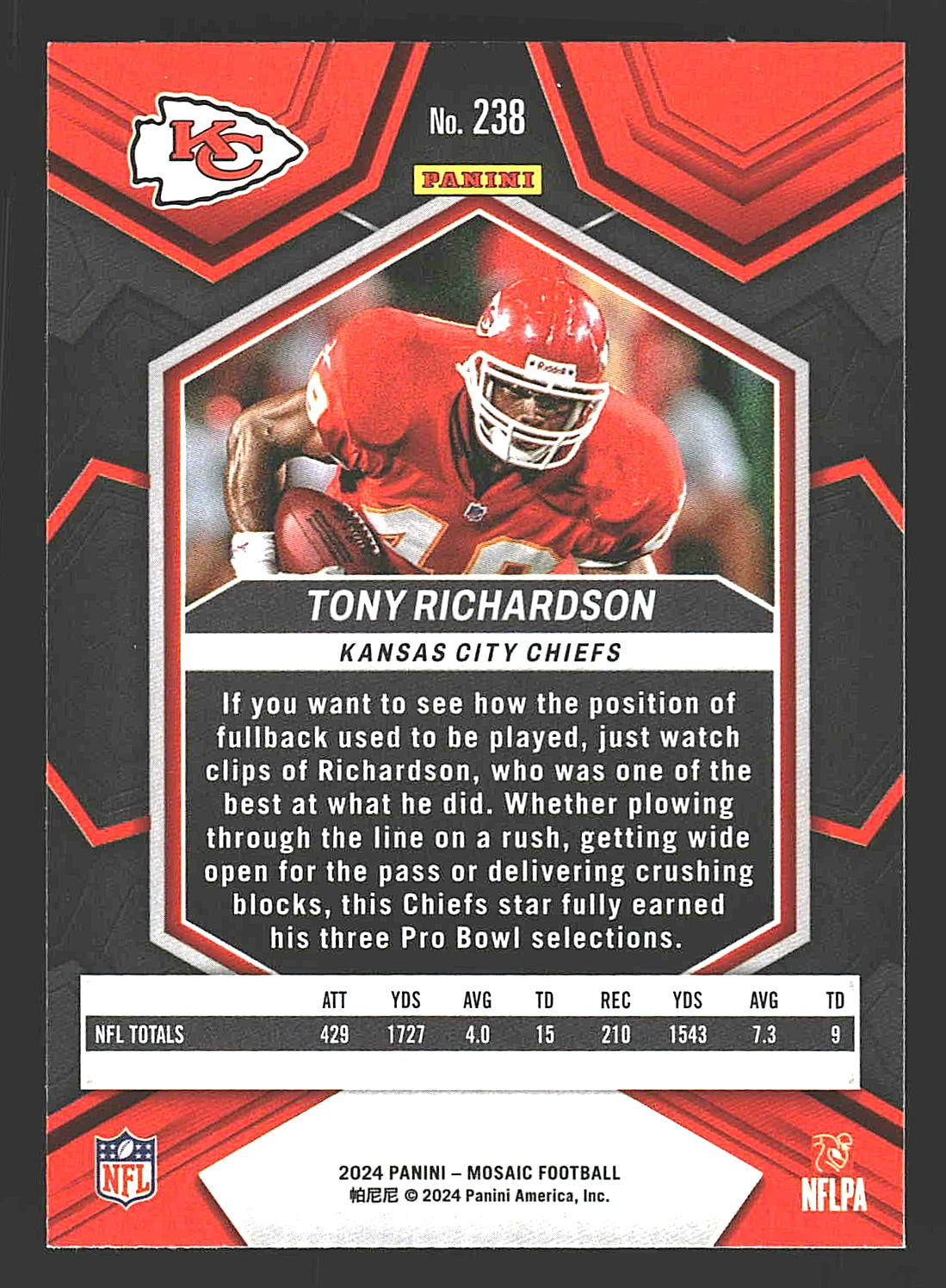 2024 Panini Mosaic #238 Tony Richardson