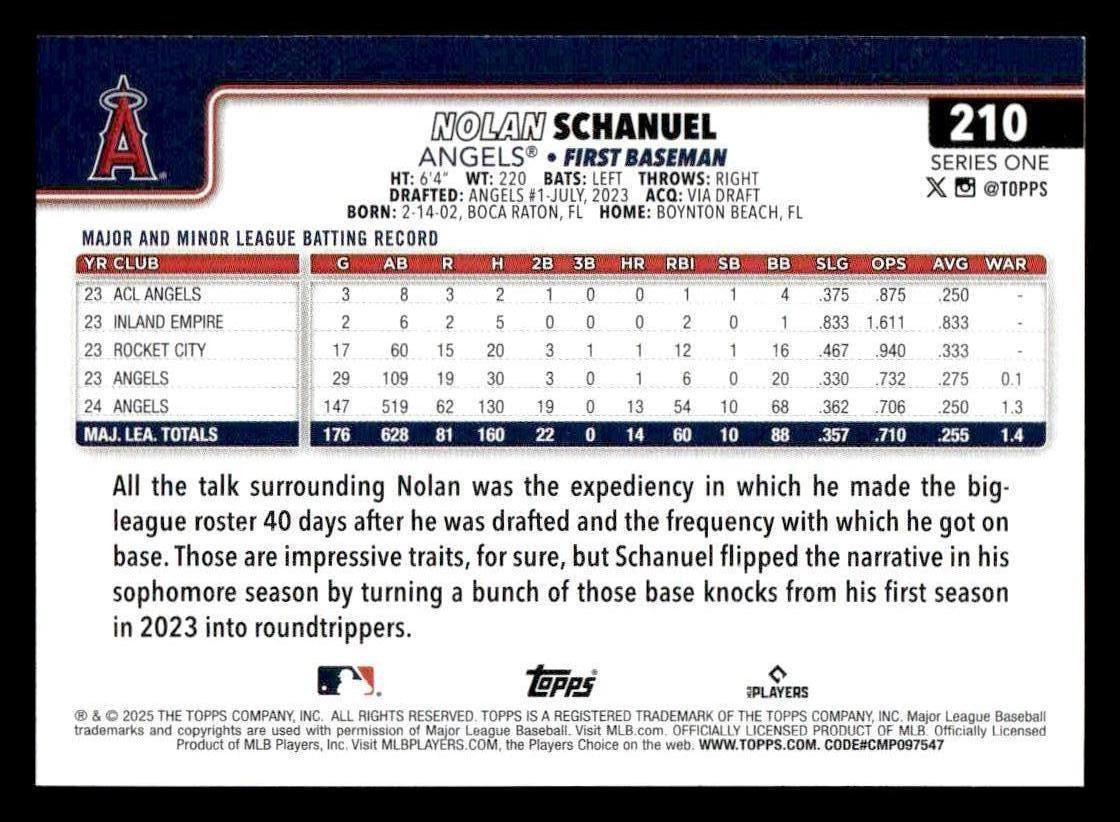 2025 Topps #210 Nolan Schanuel