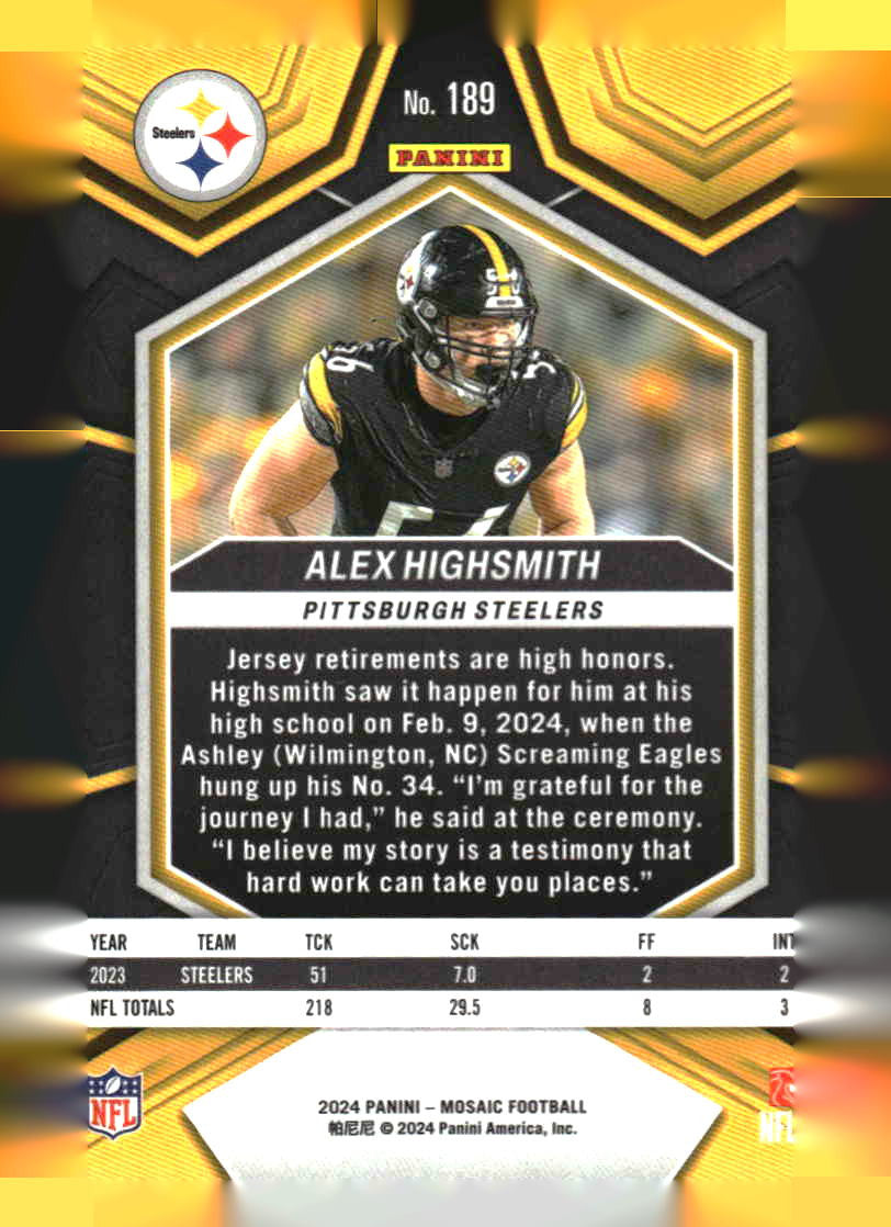 2024 Panini Mosaic #189 Alex Highsmith