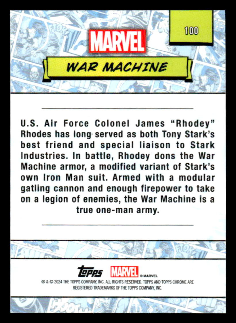 2024 Topps Chrome Marvel #100 War Machine