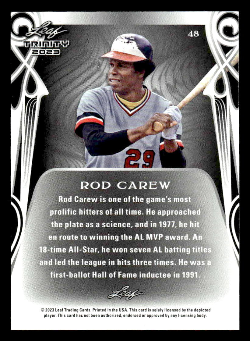 2023 Leaf Trinity #48 Rod Carew