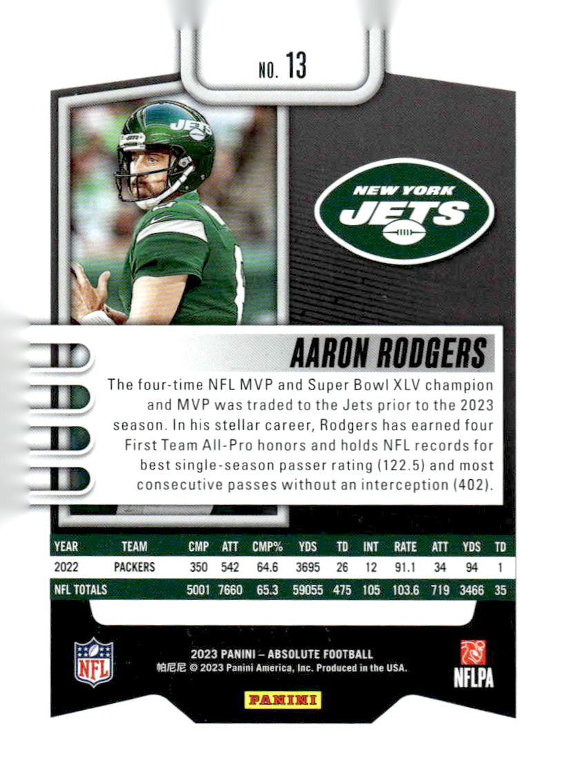 2023 Panini Absolute #13 Aaron Rodgers Retail