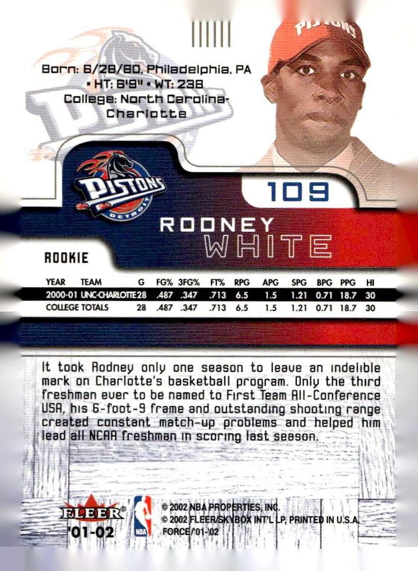2001-02 Fleer Force #109 Rodney White #/999
