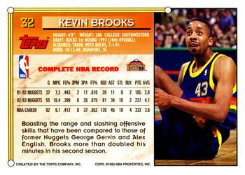 1993-94 Topps #32 Kevin Brooks Gold