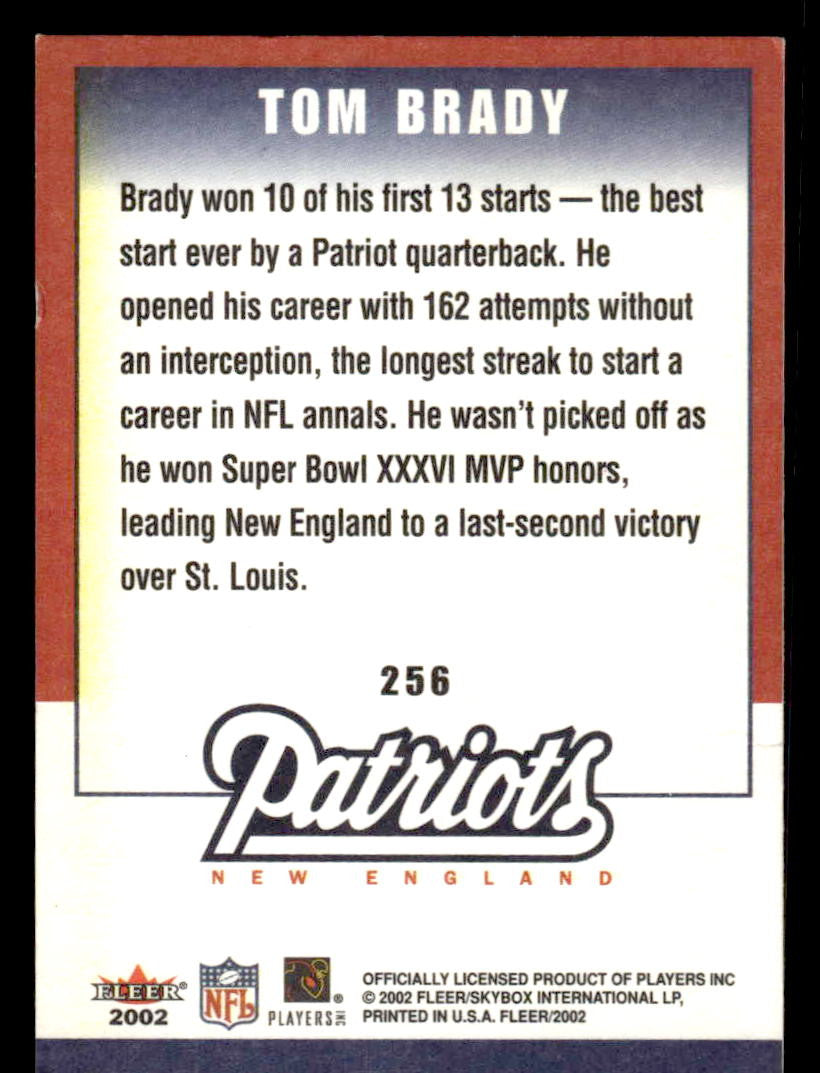 2002 Fleer #256 Tom Brady Building Blocks