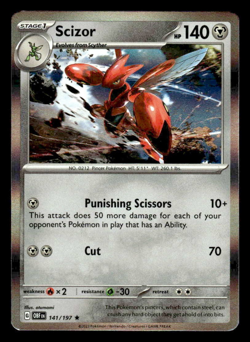 SV03: Obsidian Flames #141/197 Scizor Rare
