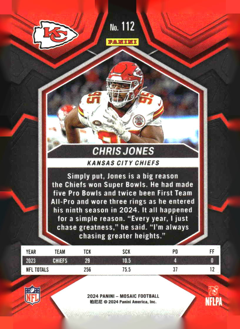 2024 Panini Mosaic #112 Chris Jones