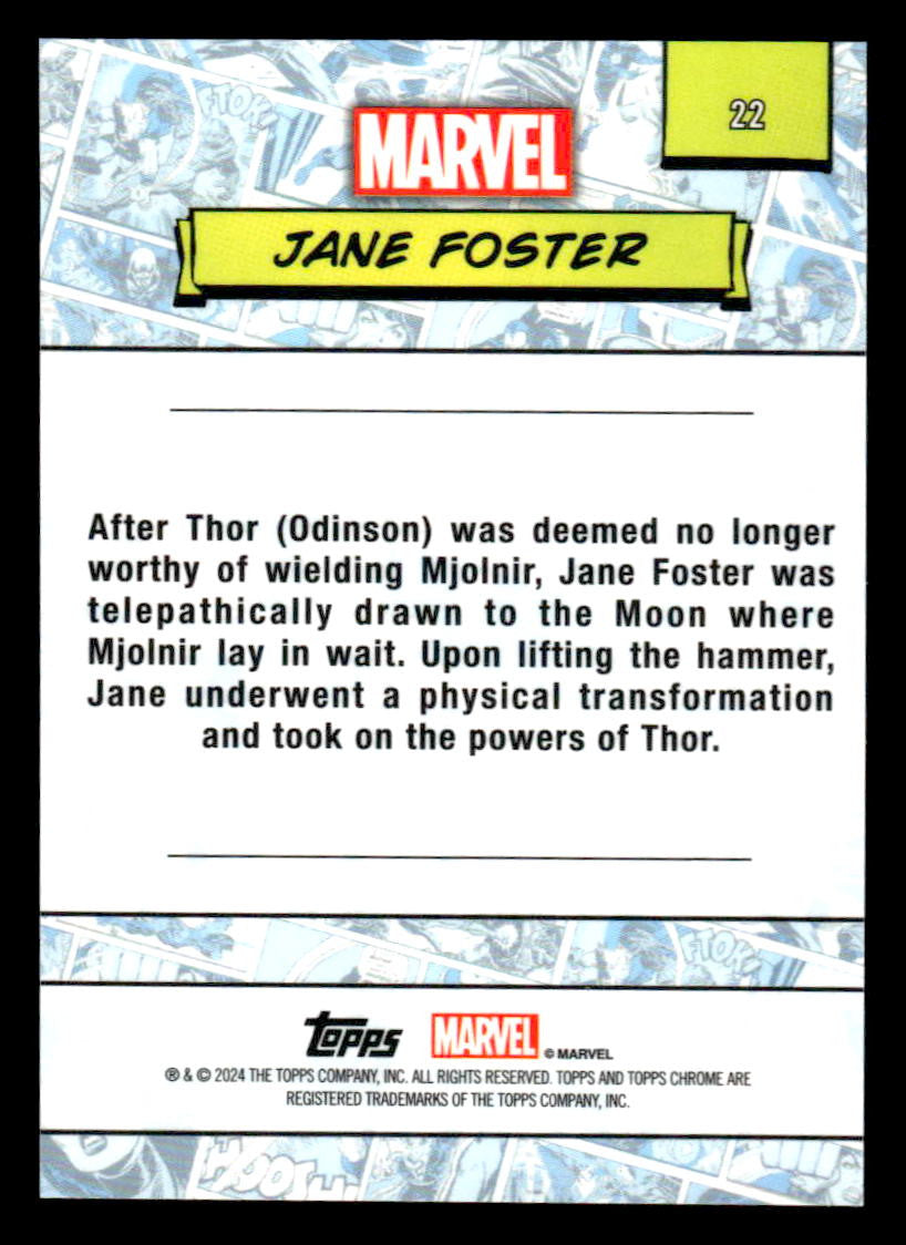 2024 Topps Chrome Marvel #22 Jane Foster