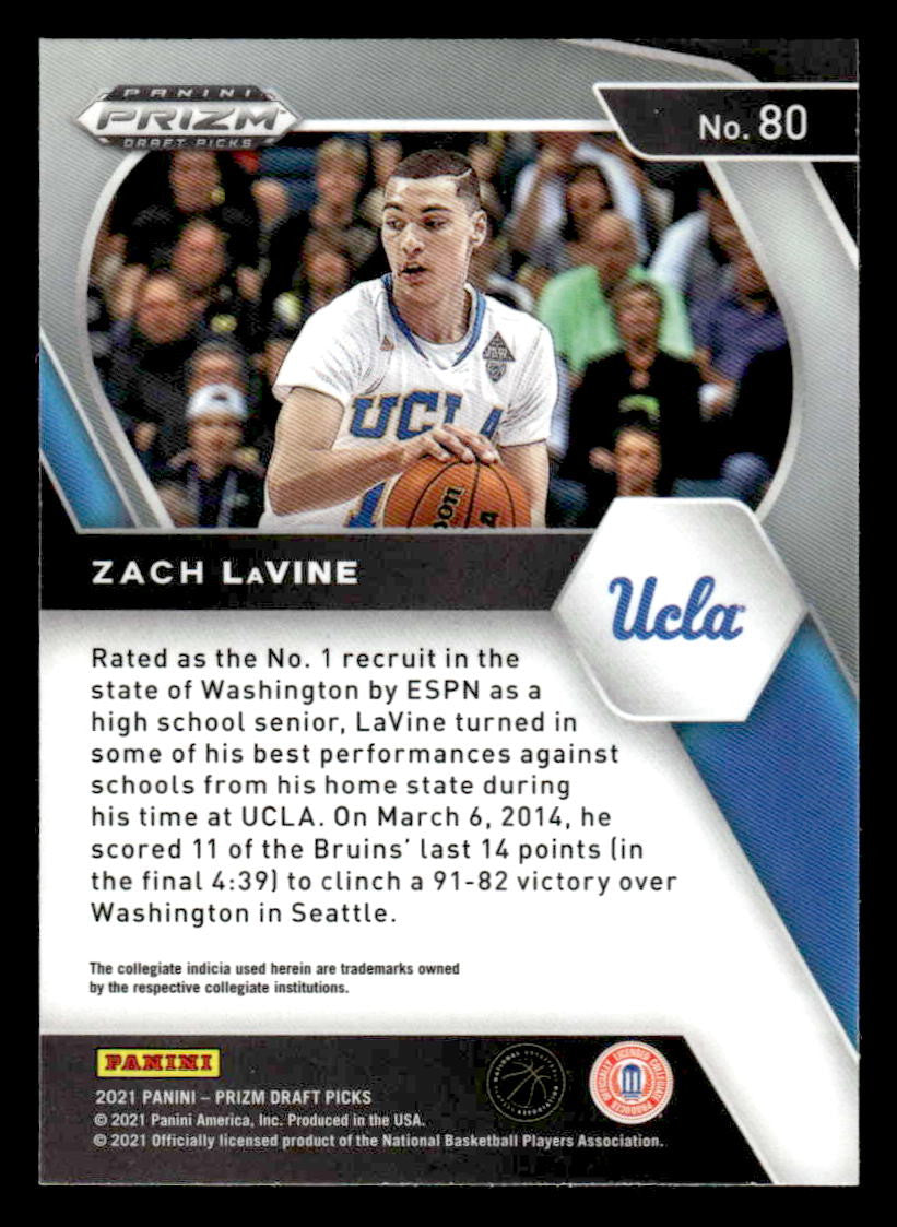 2021 Panini Prizm Draft Picks #80 Zach LaVine