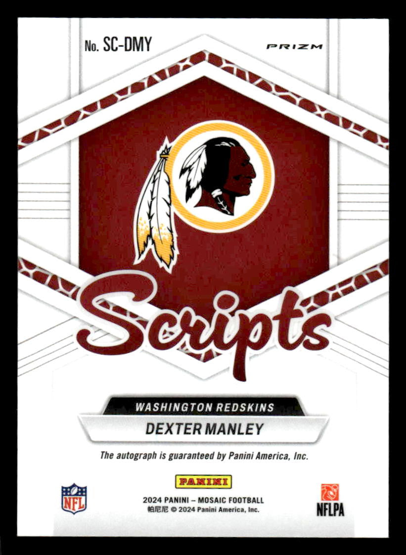 2024 Panini Mosaic #SC-DMY Dexter Manley Scripts No Huddle Blue