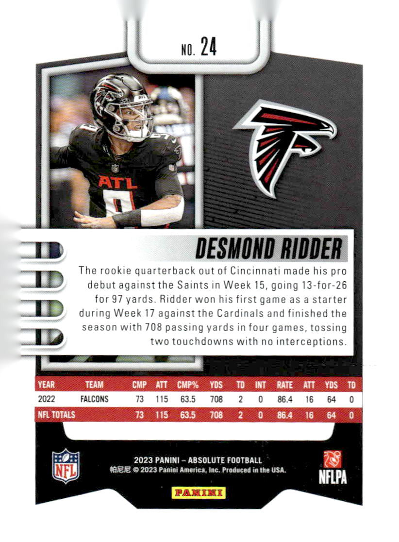 2023 Panini Absolute #24 Desmond Ridder Retail