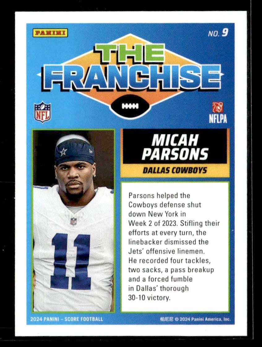 2024 Score #9 Micah Parsons The Franchise