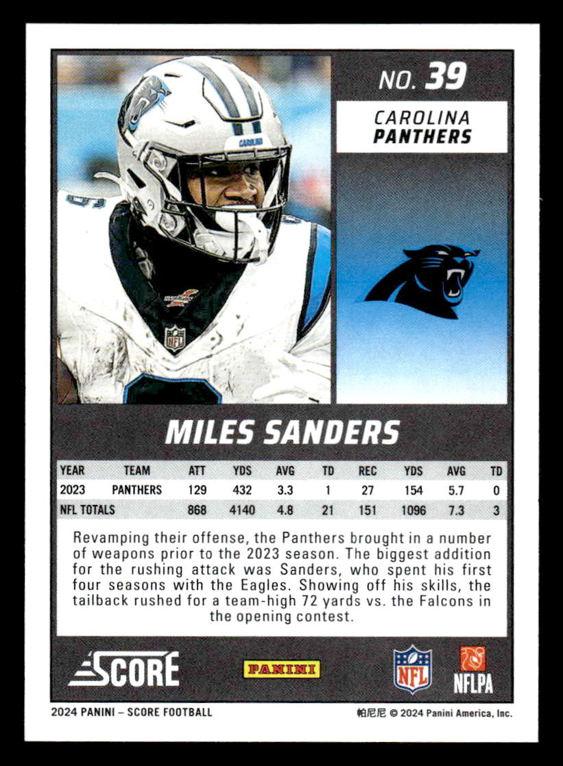 2024 Score #39 Miles Sanders
