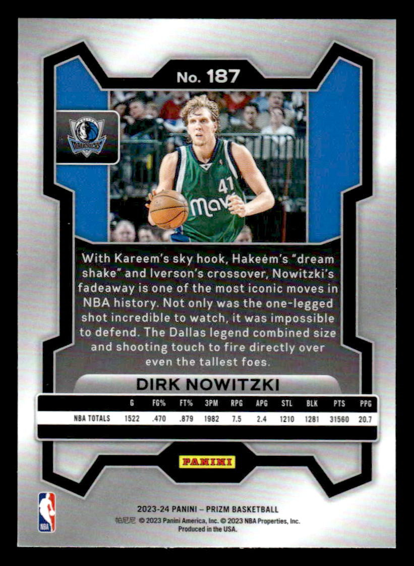 2023-24 Panini Prizm #187 Dirk Nowitzki