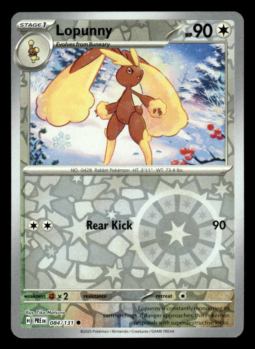 SV: Prismatic Evolutions #084/131 Lopunny reverse holo Common