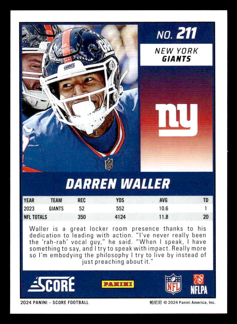 2024 Score #211 Darren Waller