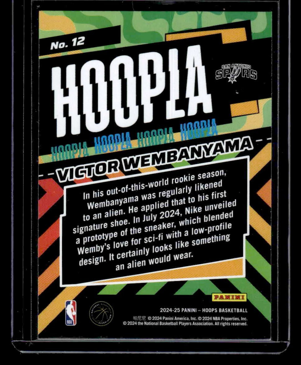 2024-25 Hoops #12 Victor Wembanyama Hoopla