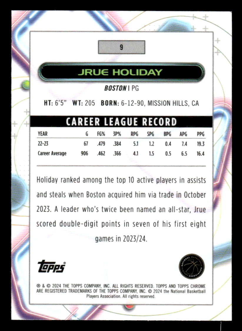 2023-24 Topps Chrome Cosmic #9 Jrue Holiday