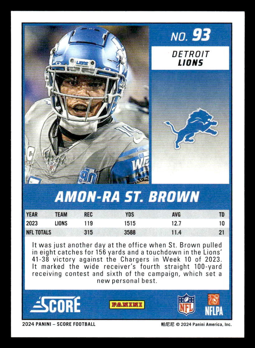 2024 Score #93 Amon-Ra St. Brown