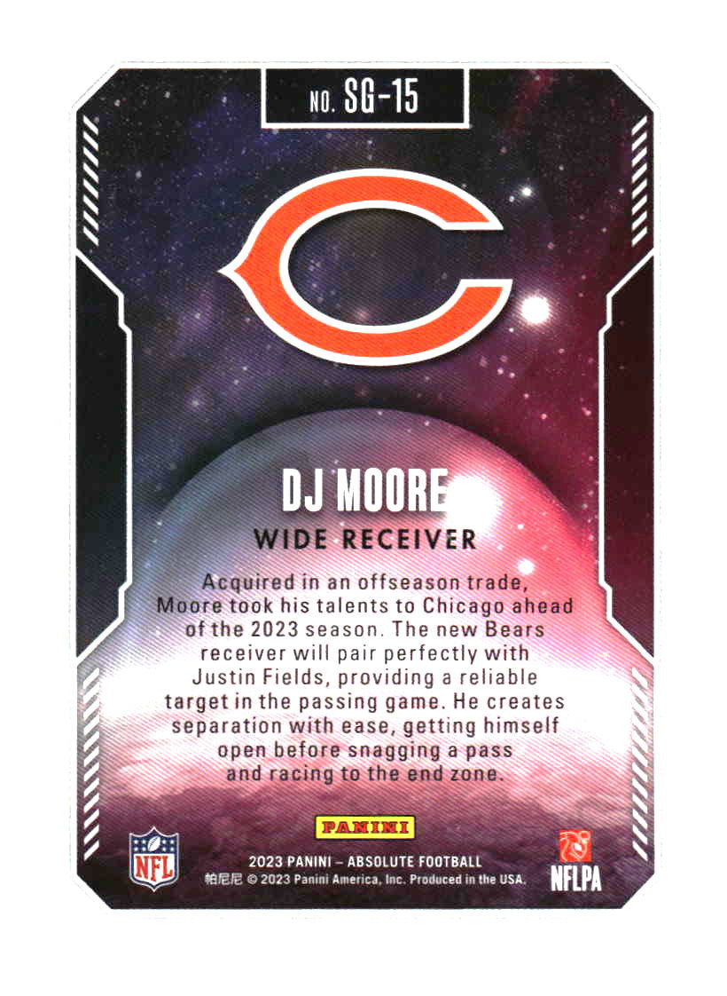 2023 Panini Absolute #SG-15 DJ Moore Star Gazing