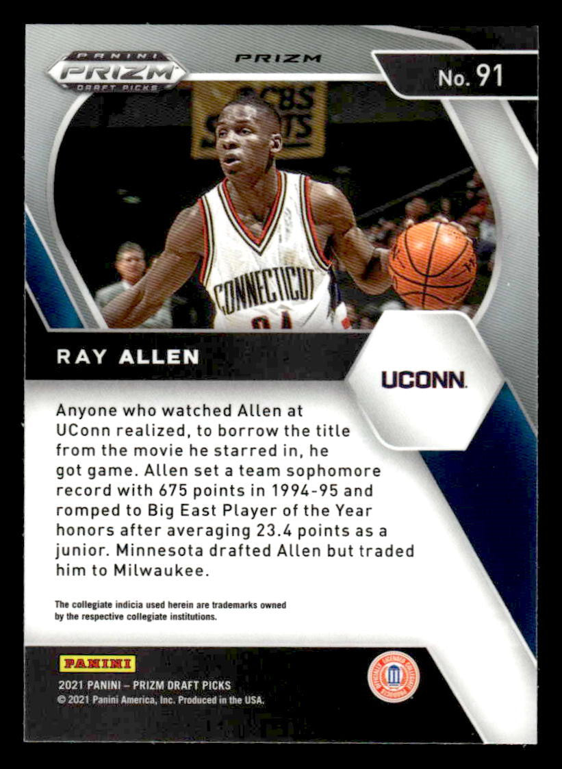 2021 Panini Prizm Draft Picks #91 Ray Allen Red Ice