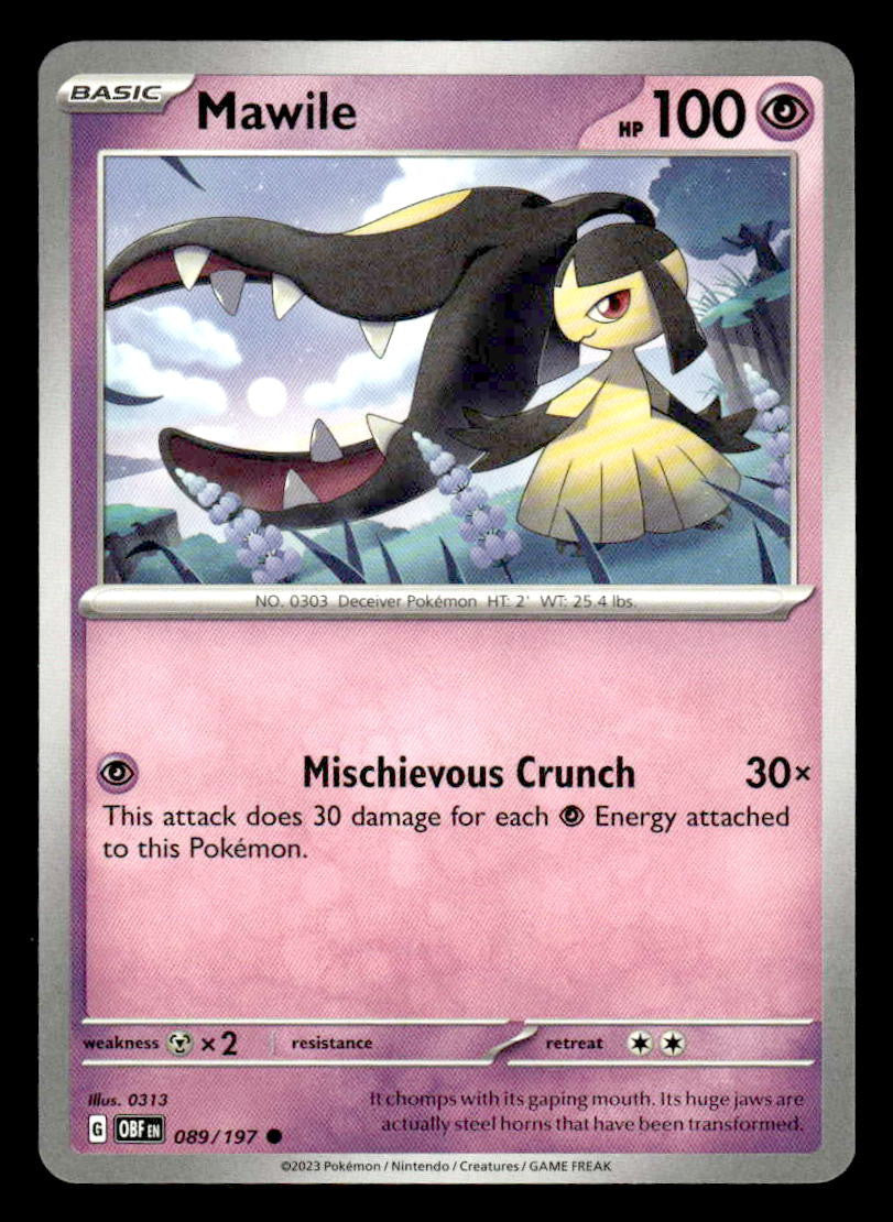 SV03: Obsidian Flames #089/197 Mawile Common