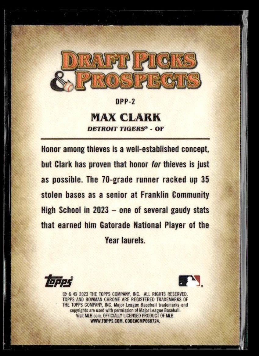 2023 Bowman Draft #DPP-2 Max Clark Draft Picks & Prospects