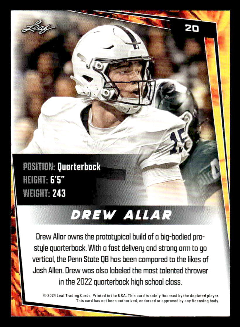 2024 Leaf #20 Drew Allar