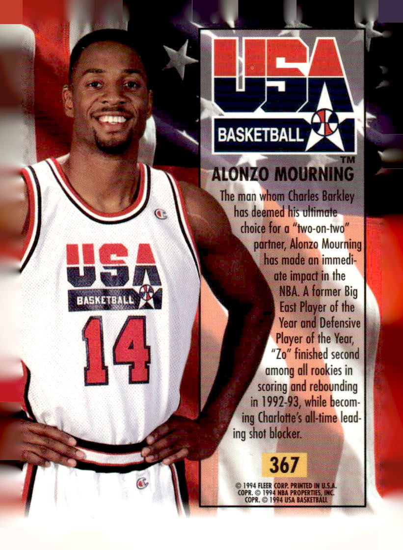 1993-94 Ultra #367 Alonzo Mourning