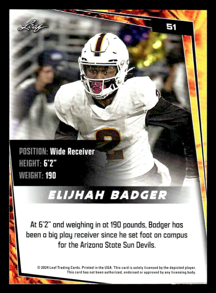 2024 Leaf #51 Elijhah Badger