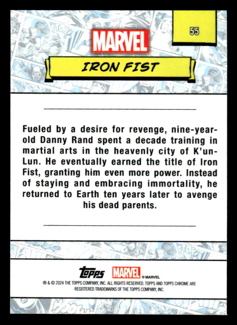 2024 Topps Chrome Marvel #55 Iron Fist