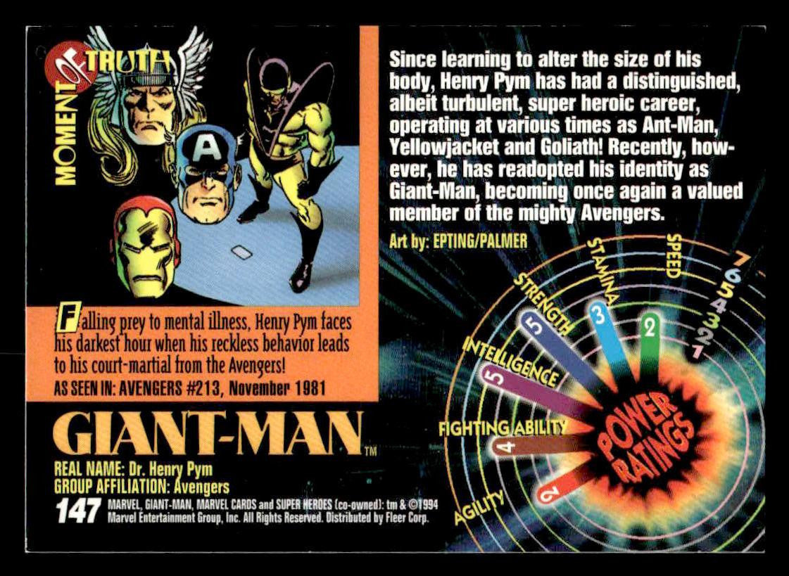 1994 Fleer Marvel Universe #147 Giant-Man
