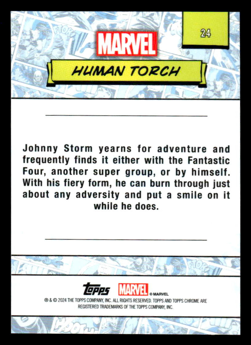 2024 Topps Chrome Marvel #24 Human Torch