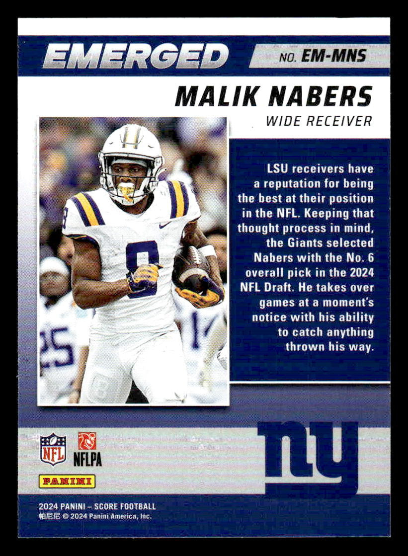 2024 Score #EM-MNS Malik Nabers Emerged